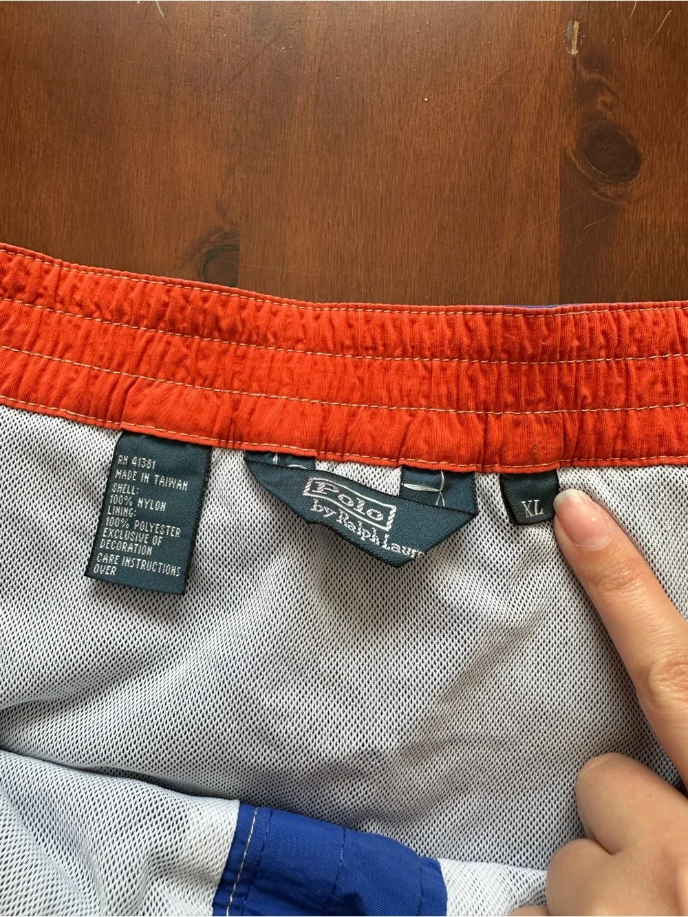 Polo by Ralph Lauren Blue and Orange Swim Trunks